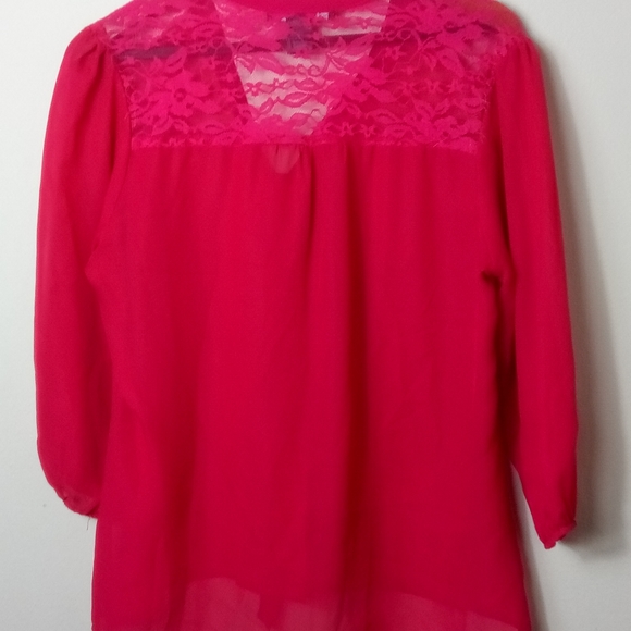 No Strings Attached M Red Blouse Top - Picture 2 of 6